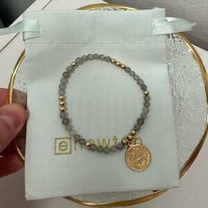 Enewton Gold and Gray Beaded Bracelet (slightly stretched out)